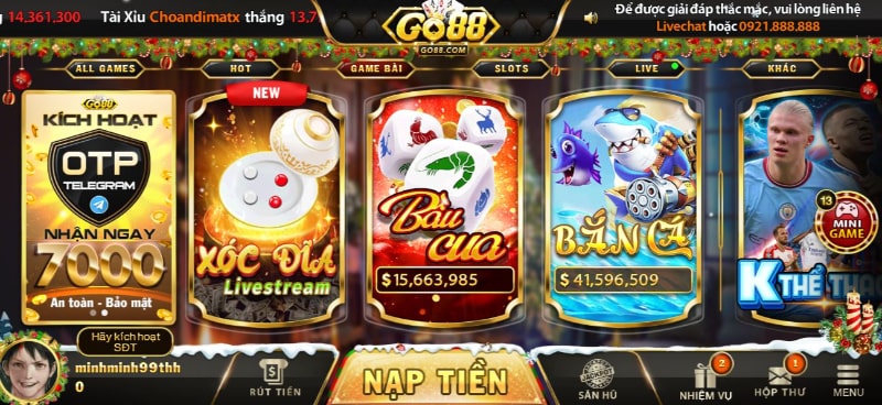Bầu Cua mini Go88